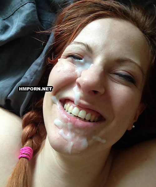 Home made sex with happy faces of amateur chicks taking big facial image image