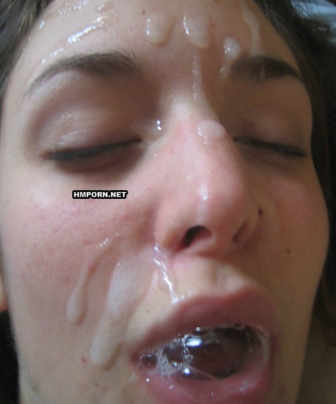 Real cum slut nymph blowing cock so insane and taking facial cumshots on